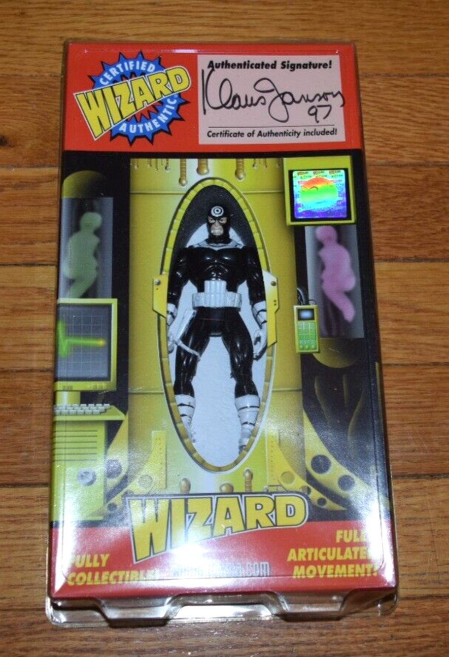 RARE CERTIFIED WIZARD AUTHENTIC BULLSEYE FIGURE (KLAUS JANSON SIGNED)